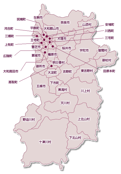 奈良県市町村マップ