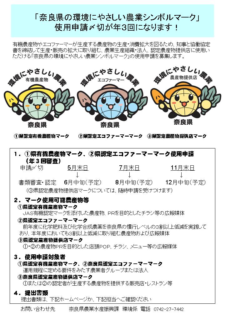シンボルマーク〆切が年3回に変更