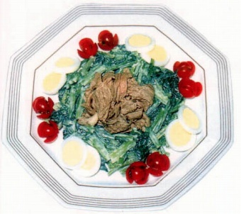 大和まなと牛肉のサラダ