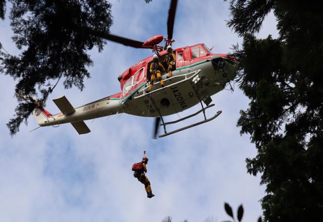 山岳救助想定訓練の様子2
