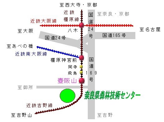 センターへの案内図