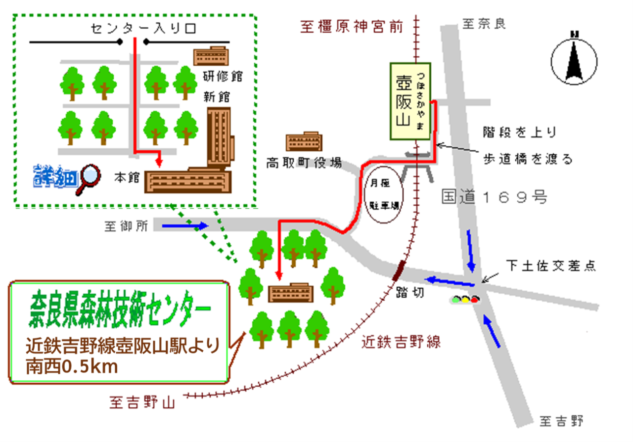 センターへの案内詳細図