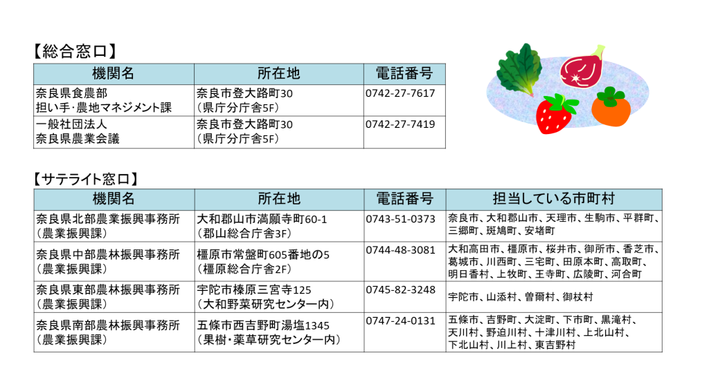 窓口の案内