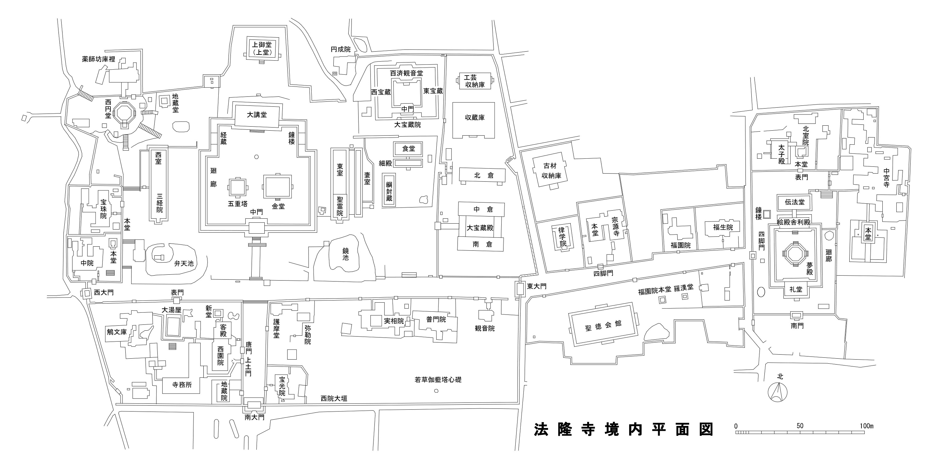 法隆寺境内図