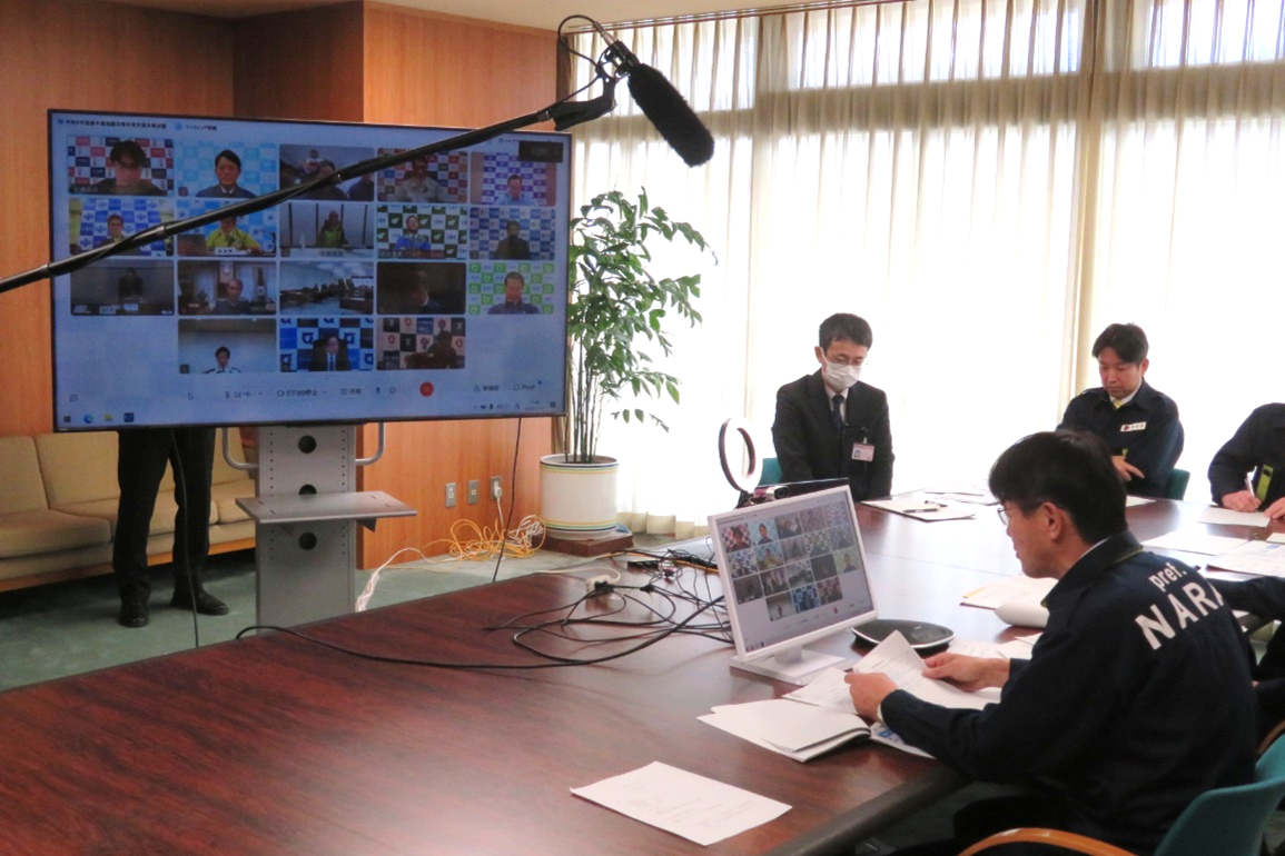 関西広域連合での令和6年能登半島地震災害対策支援本部会議の様子