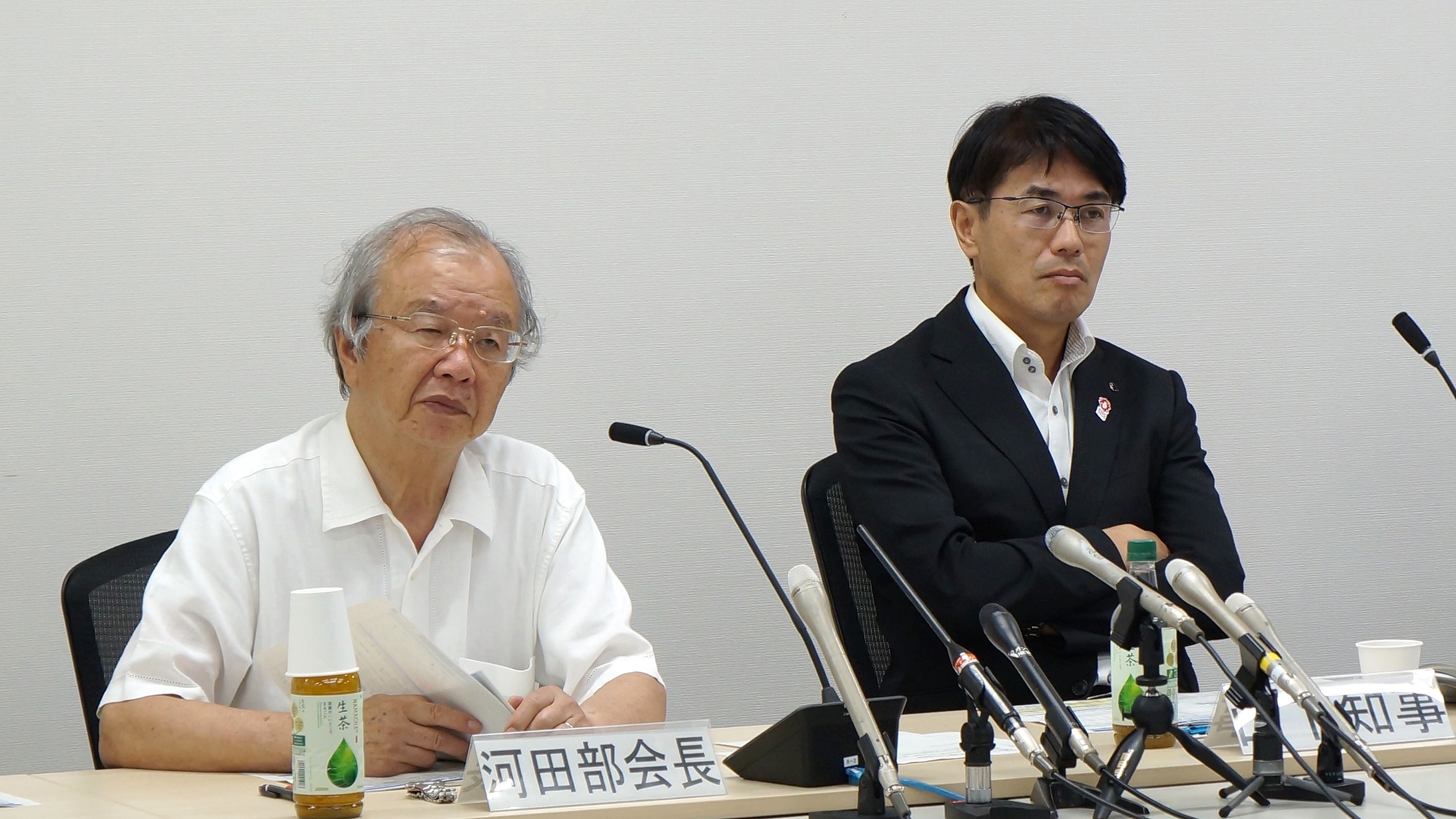 河田部会長と山下知事