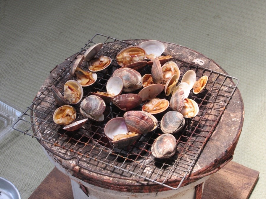 焼き貝を食べました！