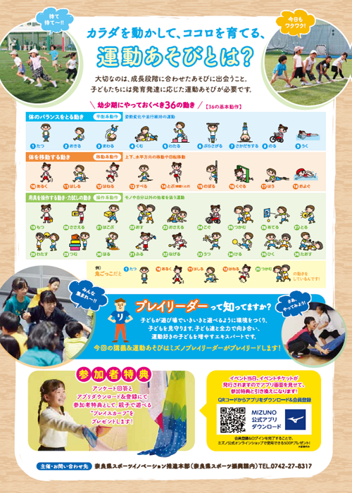 親子de運動あそびチラシ(裏)