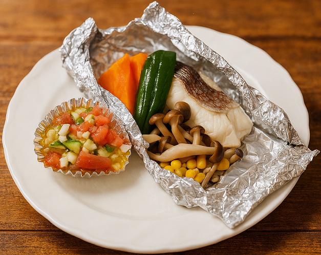 柿鯛のホイル焼き