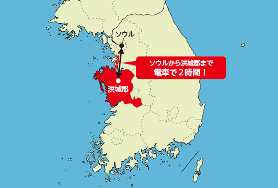 忠清南道位置図