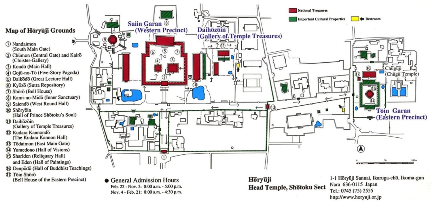 Map of Horyu-ji Grounds