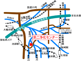 第二浄化センター位置図
